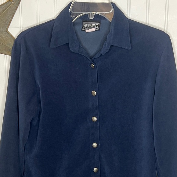 Circle T Navy Button Down Shirt Size Extra Small - Picture 3 of 10